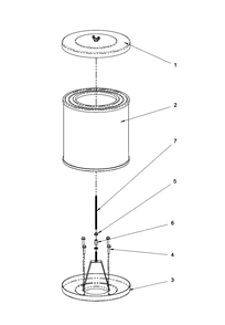 Engine Group - Air Filter Diagram and Parts List for 080087-00  Briggs and Stratton Generator